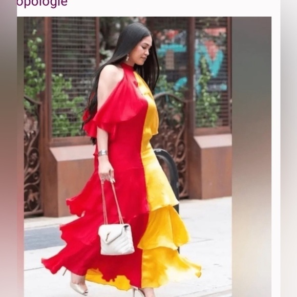 Anthropologie Dresses & Skirts - ANTHROPOLOGIE maxi PINNACLE MOCK-NECK RUFFLE DRESS summer wedding guest